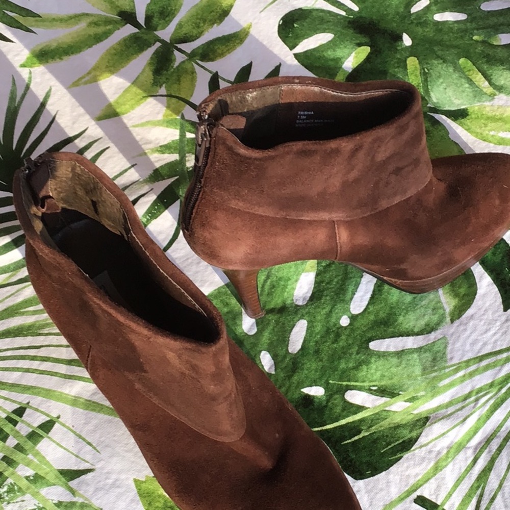 Brown Suede Madden Booties